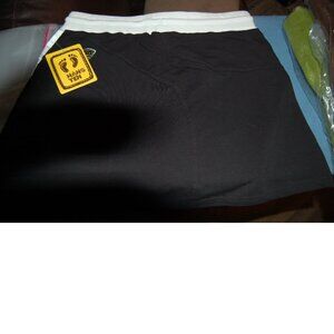 NWT Hang Ten Black Mini Skirt White Band Size Large
